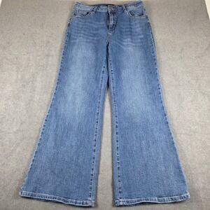 Flying Banana Wide Leg Jeans Womens 14M Blue FLB-M-3‎ Excellent Stretch Denim